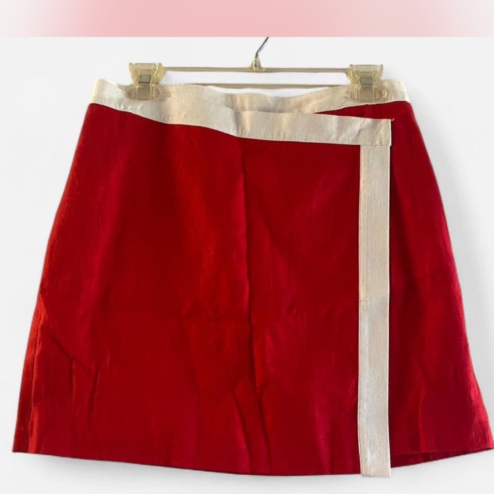 NWT Bagatelle Red and Cream Mini Skirt